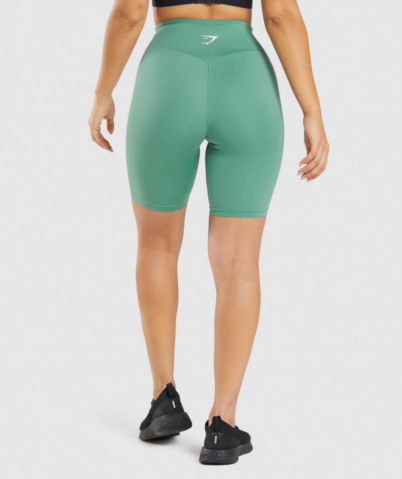 Szorty Gymshark Treningowe Cycling Damskie Zielone | PL 936KSE